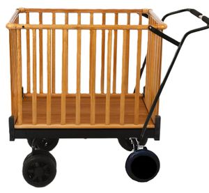 עגלול עץ מתקפל 4X2 - טבעי