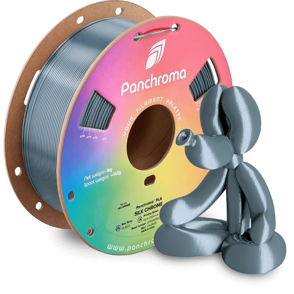 פילמנט משי כרום 1 ק"ג 1.75 מ"מ-  Panchroma Silk PLA Chrome (PolyLite Silk)