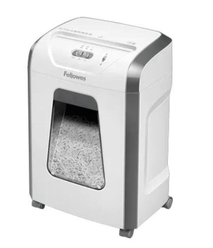 מגרסת נייר משרדית 19 ליטר 15 דף Fellowes 15C לבנה 