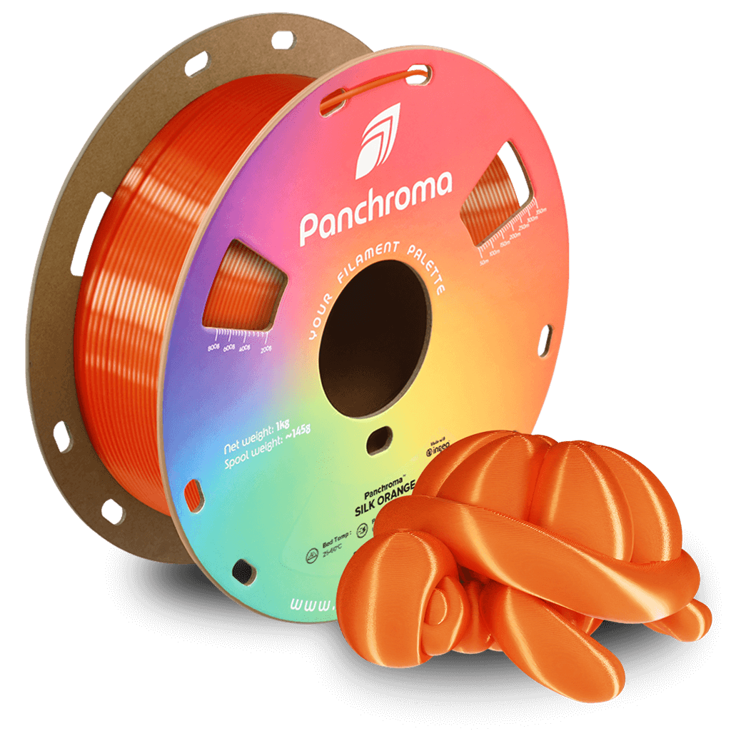 פילמנט משי כתום 1 ק"ג 1.75 מ"מ - Panchroma Silk PLA Orange (PolyLite Silk)