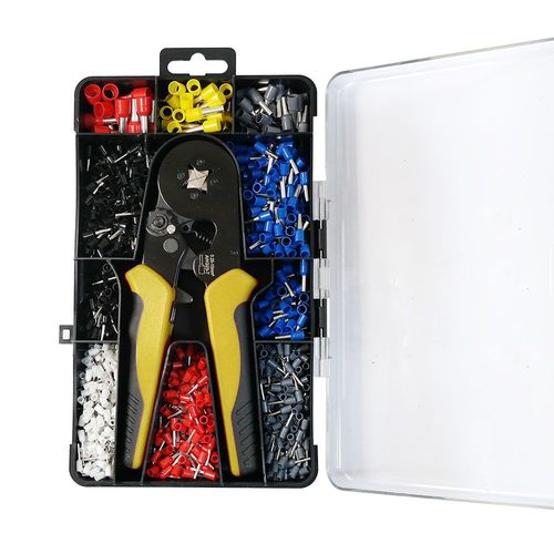 סט לוחץ סופיות רַצ'ט מרובע + 1200 סופיות מבודדות