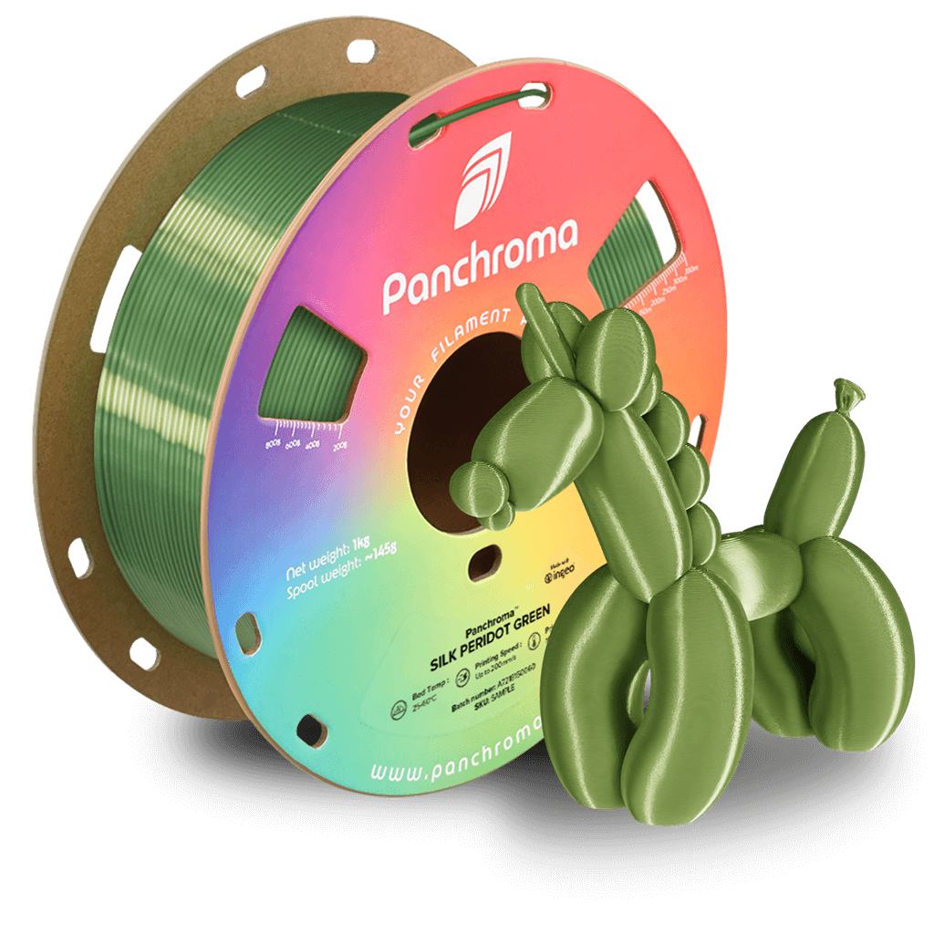 פילמנט משי ירוק פרידוט 1 ק"ג 1.75 מ"מ - Panchroma Silk PLA Peridot Green (PolyLite Silk)