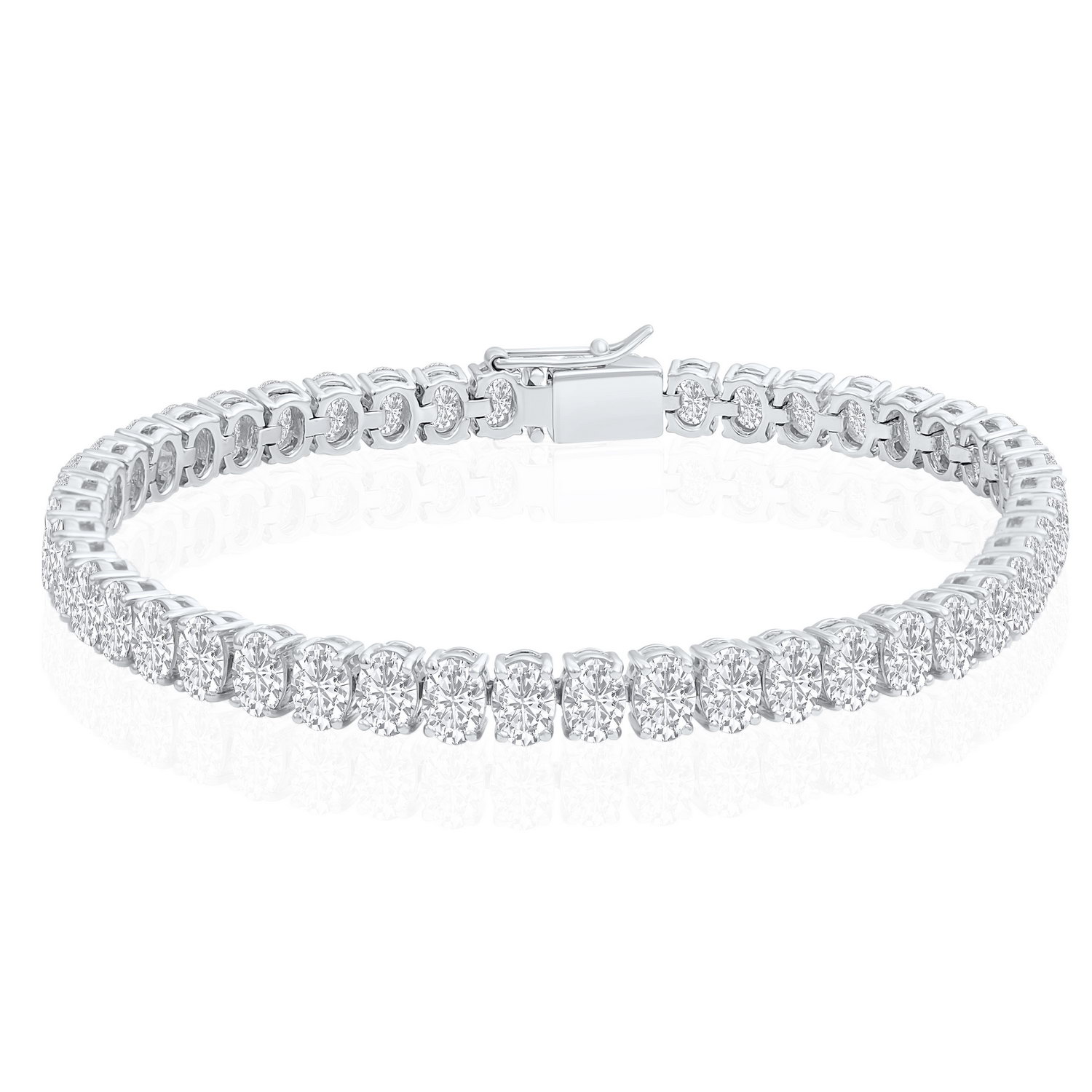 צמיד טניס יהלומים אובליים 12.20CT זהב 14K
