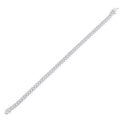 צמיד טניס יהלומים אובליים 5.70CT זהב 14K