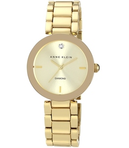 Anne Klein AK/1362CHGB נשים עם שיבוץ יהלום