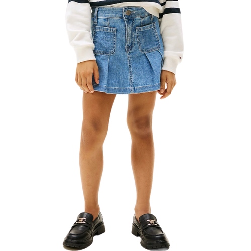 חצאית TOMMY HILFIGER מידות 2-16 לילדים בגוון ג'ינס