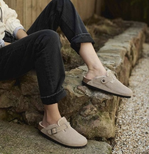 כפכף BIRKENSTOCK BOSTON אפור מידות 36-41 לנשים