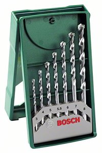סט מקדחים וידיה לאבן 7 חלקים BOSCH mini-X-Line 