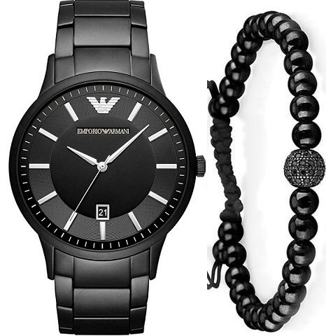 שעון ארמני EMPORIO Armani AR11079 סט צמיד מתנה לגברים