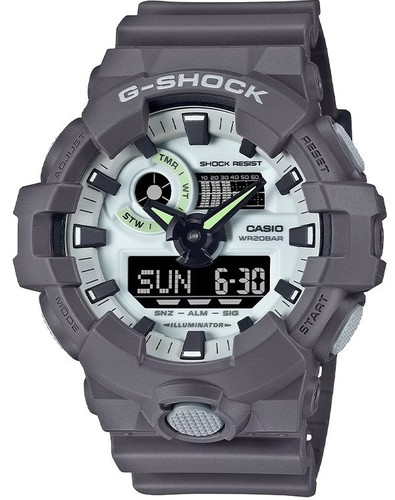 CASIO GA-700HD-8A תאורה על כל המסך