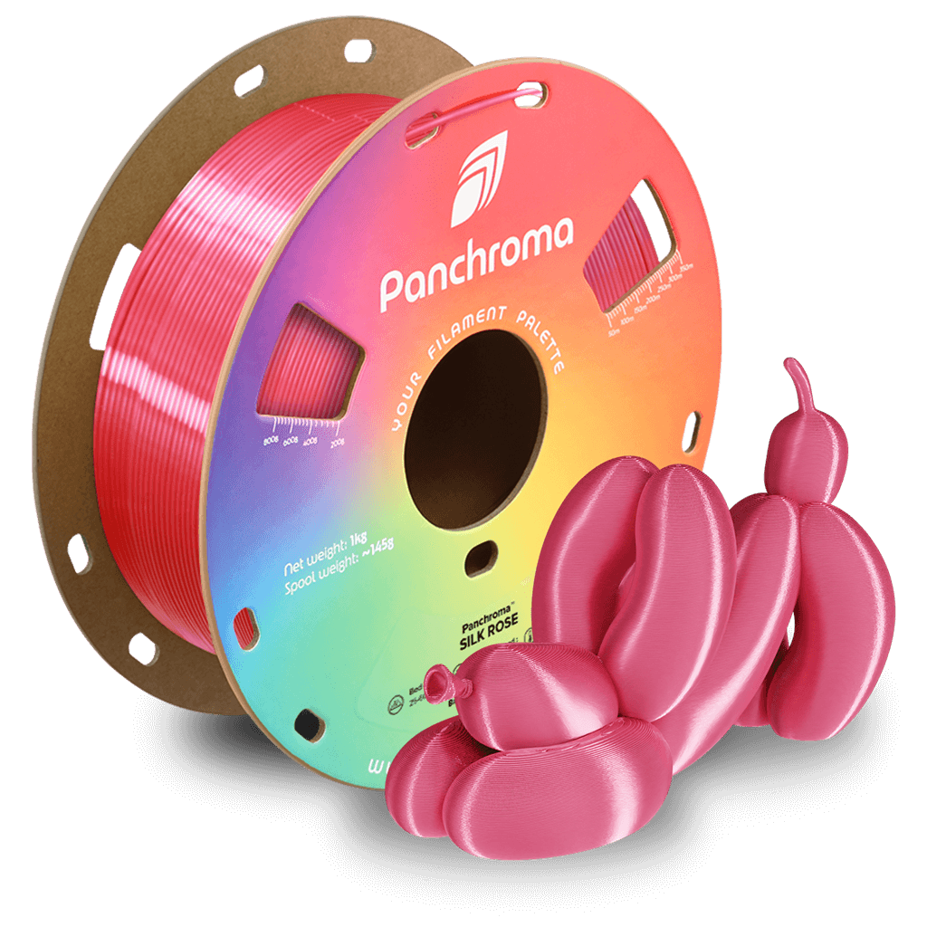 פילמנט משי ורוד 1 ק"ג 1.75 מ"מ - Panchroma Silk PLA Rose (PolyLite Silk)