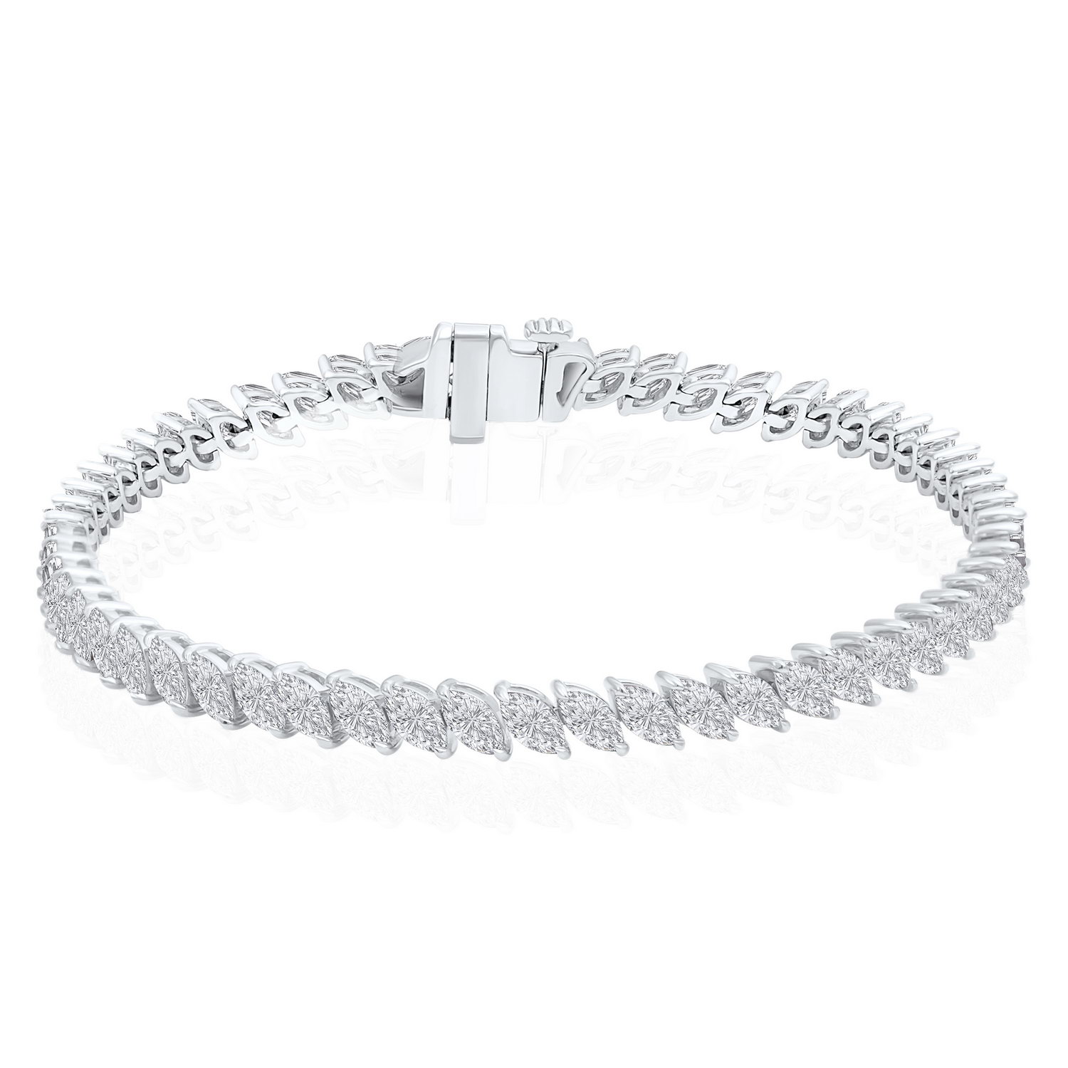 צמיד טניס יהלומי מרקיזה 5.50CT זהב 14K