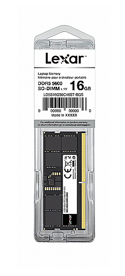 זיכרון למחשב נייד LEXAR SODIMM 16GB DDR5 5600MHZ 1.1V 