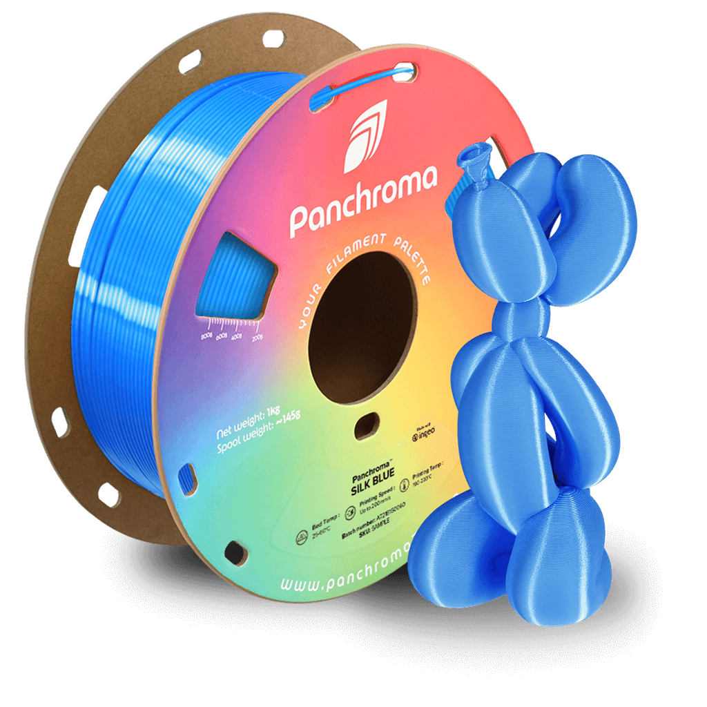 פילמנט משי כחול 1 ק"ג 1.75 מ"מ-  Panchroma Silk PLA Blue (PolyLite Silk)