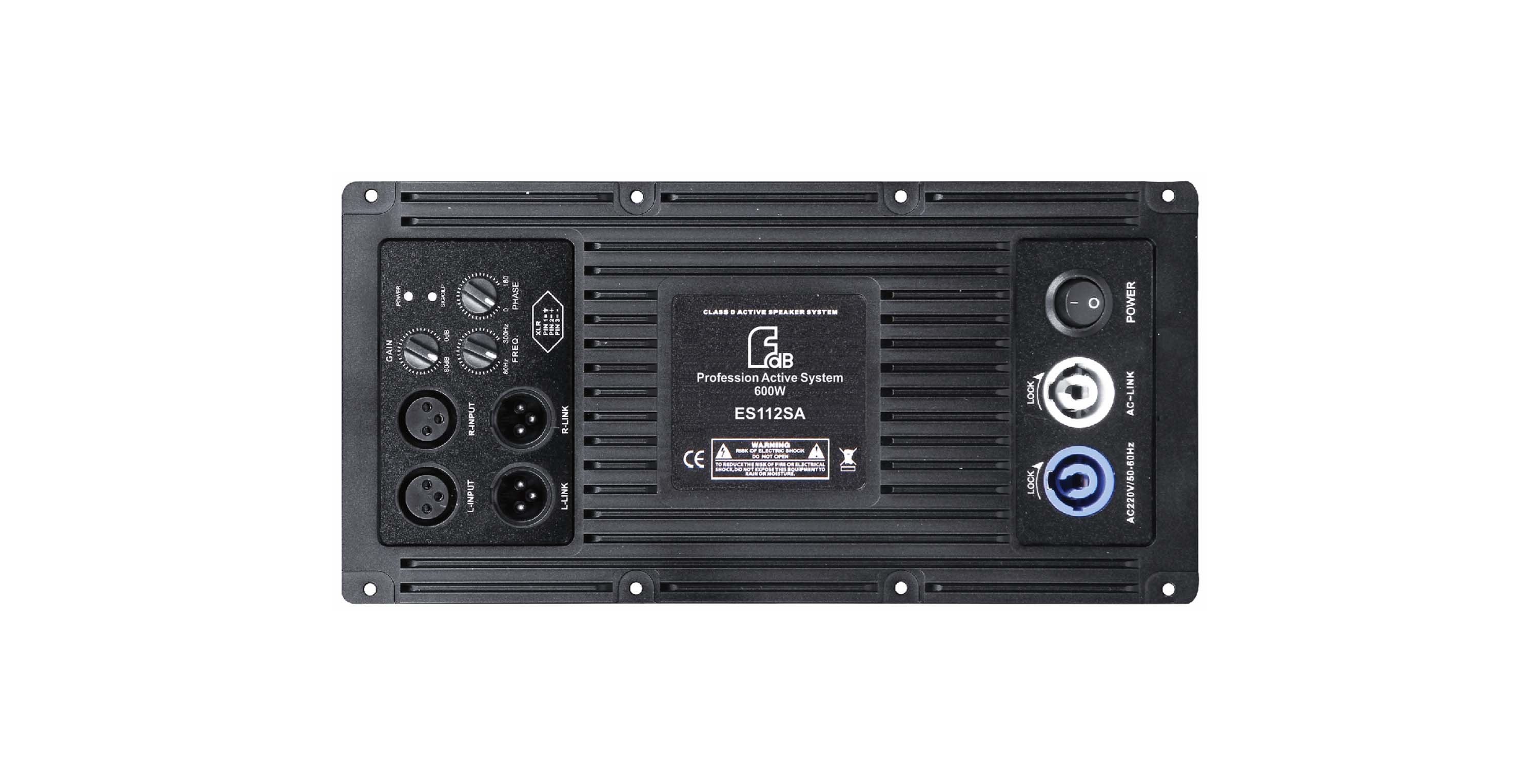 סאב מוגבר 12" שחור Single-loudspeaker cabinet ES112SA FDB
