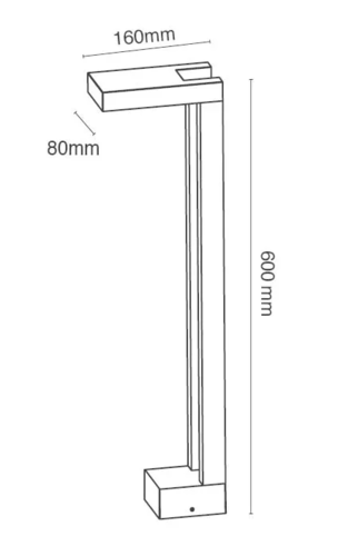 תאורה לשביל מרובע 12-24V IP54 גוון אור 2700K יורולוקס 
