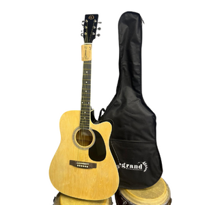 גיטרה אקוסטית CUTAWAY בצבע טבעי מבית LEGRAND