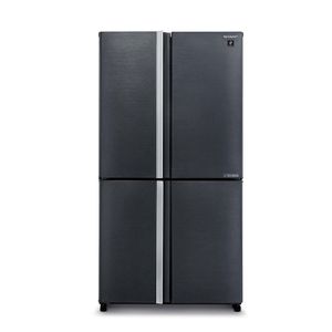מקרר 4 דלתות 525 ליטר חברת Sharp דגם SJ-8570SL נירוסטה מושחרת כולל פיקוד שבת מובנה inverter רוחב: 89.2 ס״מ