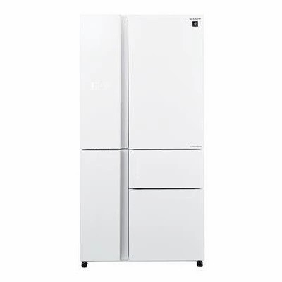 מקרר 5 דלתות 668 ליטר חברת Sharp דגם SJ-R9732WH-זכוכית לבן  מהדרין אישור צומת מצב שבת רוחב: 90.8 ס