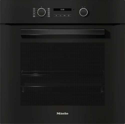 תנור בנוי חד תאי Miele H2861 BP Black, פירוליטי, מסילות טלסקופיות, צבע שחור, רוחב 59.5 ס