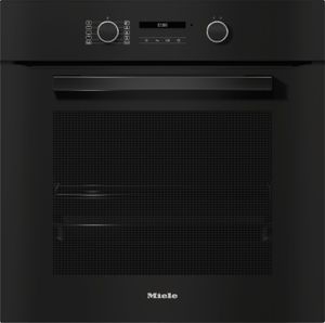 תנור בנוי חד תאי Miele H2861 BP Black, פירוליטי, מסילות טלסקופיות, צבע שחור, רוחב 59.5 ס"מ, נפח 76 ליטר