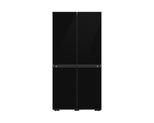 מקרר 4 דלתות בנפח 636 ליטר של חברת Samsung מסדרת BESPOKE דגם RF70DB9125BK-שחור זכוכית רוחב: 92 ס"מ.