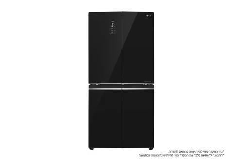 מקרר 4 דלתות של LG בנפח 530 ליטר צבע שחור דגם GR-608BEDID רוחב – 83.5 ס