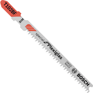 סט להבים למסור אנכי לזכוכית אקרילית BOSCH T 102 BF
