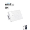 מפסק תאורה לבן 4 מתגים, קופסא 4 מקום TOUCH WIFI