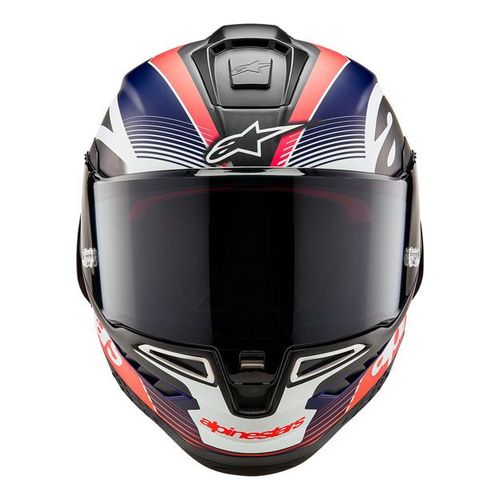                                      קסדת כביש ספורטיבית ALPINESTARS SUPERTECH R10  שחור קרבון אדום כחול                                 