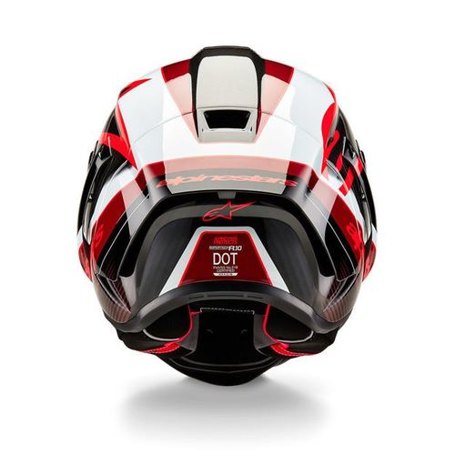                                      קסדת כביש ספורטיבית ALPINESTARS SUPERTECH R10 TEAM  שחור קרבון אדום לבן                                 