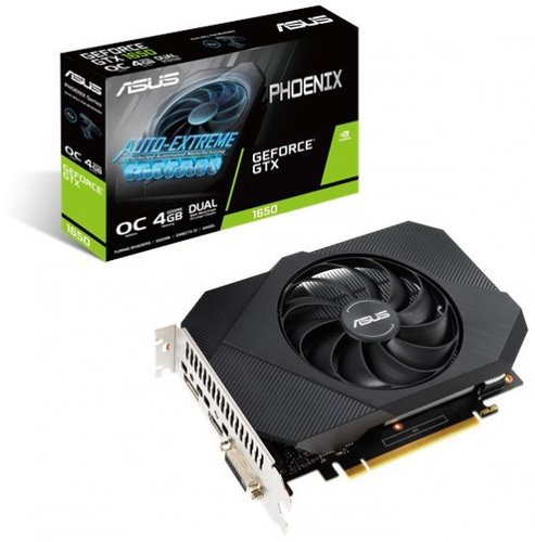 כרטיס מסך ASUS Phoenix GTX1650-O4GD6-P OC Gaming עם 4GB GDDR6, חיבור 6‑Pin, תומך DP/HDMI/DVI