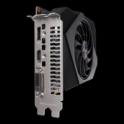 ASUS Phoenix GTX1650 OC – כרטיס 4GB GDDR6 קטן למארזים צפופים, חיבור 6‑Pin