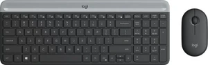 סט מקלדת ועכבר אלחוטי דק Logitech MK470 Slim צבע אפור שחור