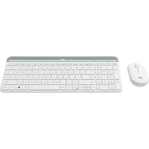 סט מקלדת ועכבר אלחוטי דק Logitech MK470 Slim צבע לבן 
