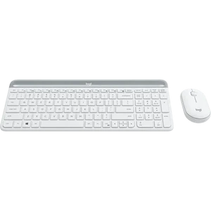 סט מקלדת ועכבר אלחוטי דק Logitech MK470 Slim צבע לבן