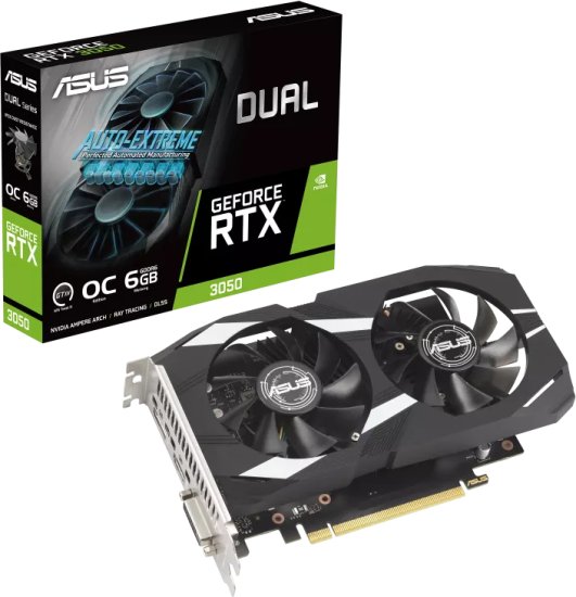  כרטיס מסך ASUS GeForce RTX3050-O6G LP Without 6 Pin 6GB GDDR6 96bit DP/HDMI/DVI
