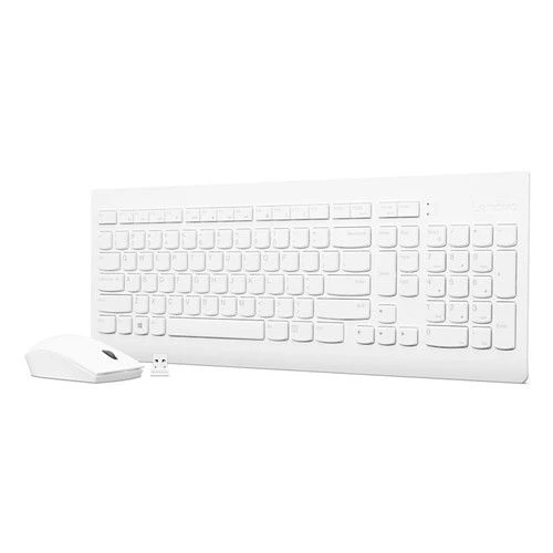סט מקלדת ועכבר אלחוטיים Lenovo 510 לבן