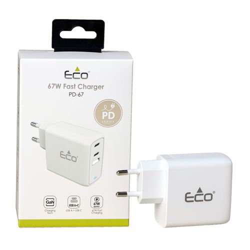 מטען קיר מהיר ECO PD-67 67W 