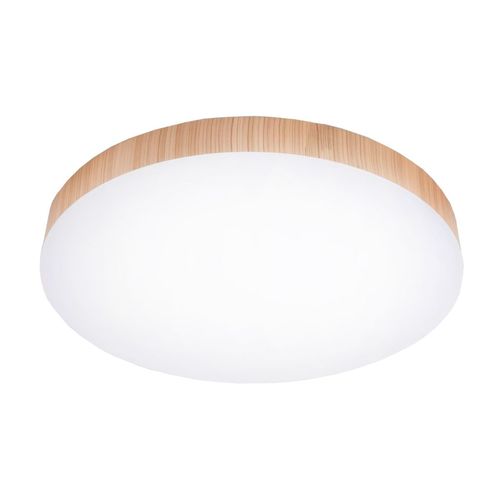 תאורה צמוד תקרה לד 60W לוטוס דמוי עץ חלבי פלפון CCT 