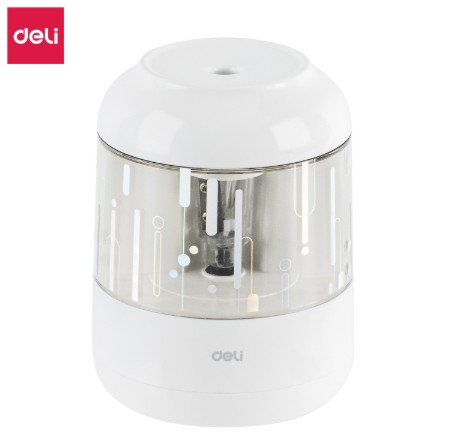 מחדד חשמלי (על סוללות)   ELECTRIC PENCIL SHARPENER , לבן