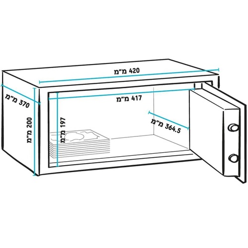 כספת דיגיטלית 370X200X420 מבית GPT
