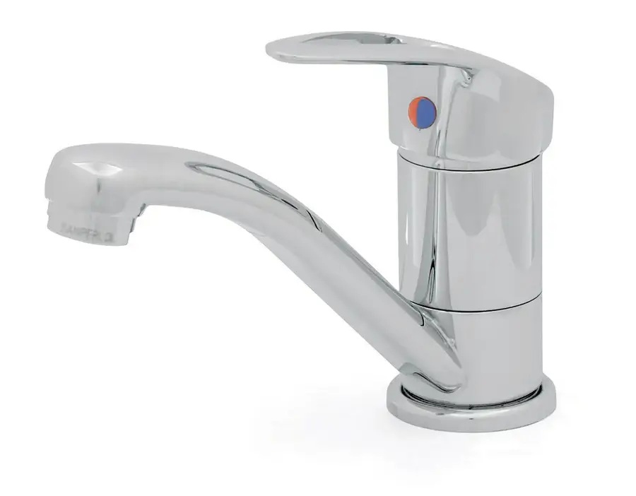 ברז בעמידה לכיור רחצה | פיה בינונית מסתובבת | כרום ניקל | 200-15 | סדרת שני | איקן IKON