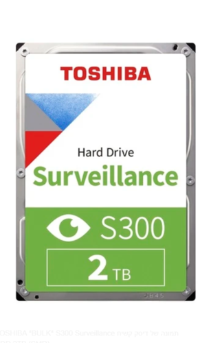 דיסק קשיח Toshiba Bulk S300 Surveillance 2TB SATA 5400RPM