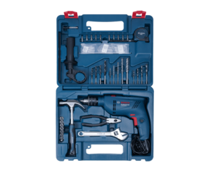 מקדחה רוטטת Bosch GSB 600 + סט 100 אביזרים וכלים ידניים