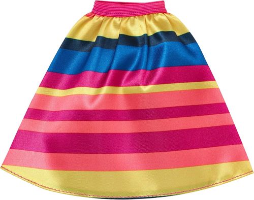 חצאית לבובת ברבי - פסים צבעוניים