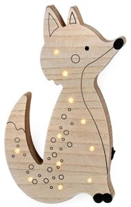 מנורת קיר / שידה מעוצבת מעץ - שועל