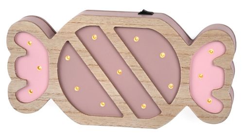 מנורת קיר / שידה מעוצבת מעץ - סוכריה