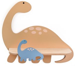 מדף קיר מעוצב מעץ - דינו