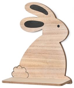 מדף קיר מעוצב מעץ - ארנב